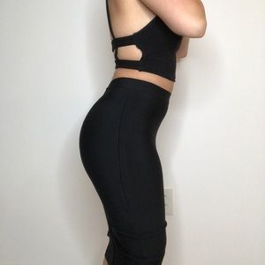 Black Bandage top/skirt set